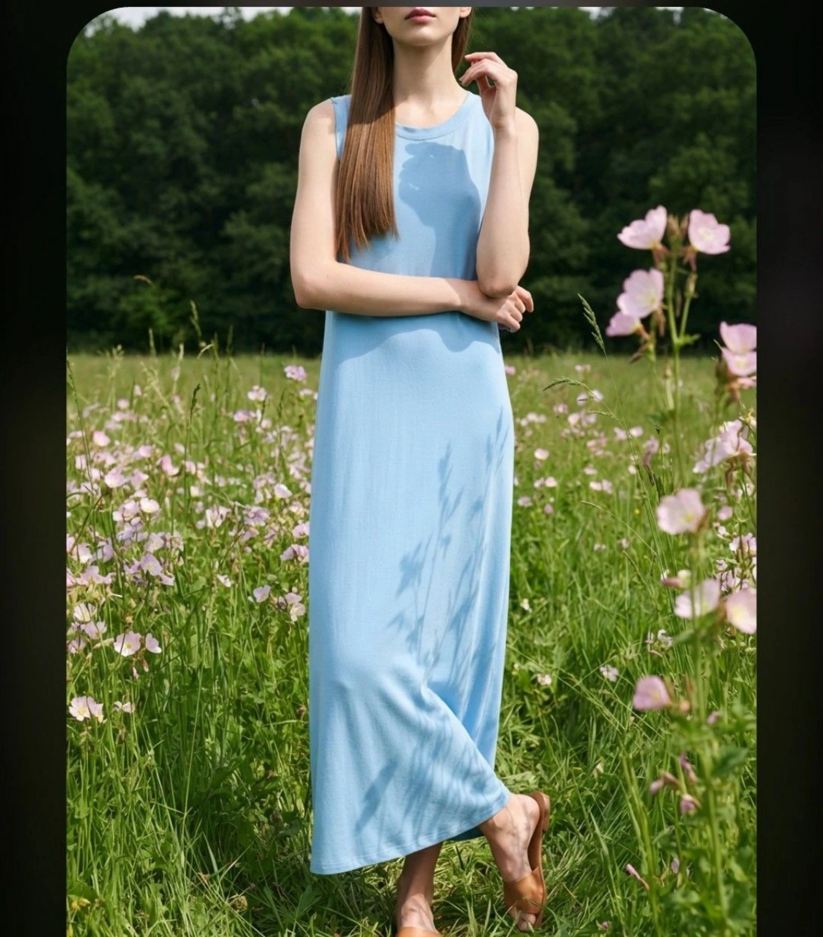 Long cotton T-shirt dress one size new – photo 4